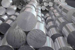 Stacked industrial metal cylinders and pipes